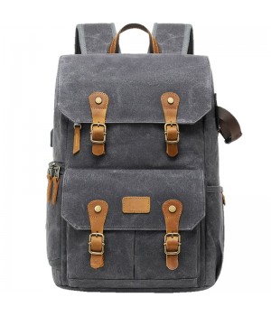 Canvas Camera Backpack With Tripod Holder